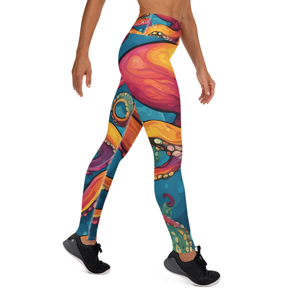 Electric octopus Yoga Leggings