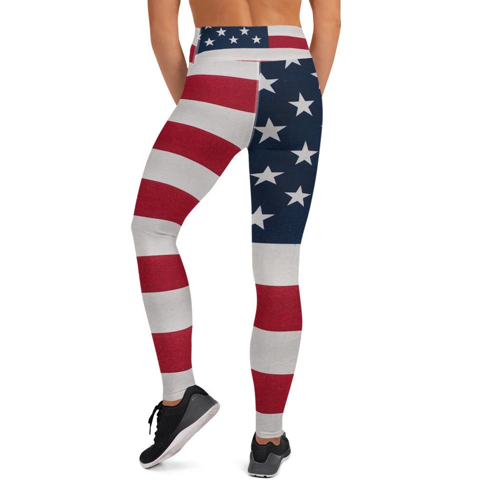 American Flag Yoga Leggings