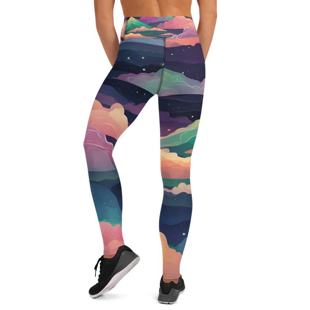 Colorful Mountain Yoga Leggings