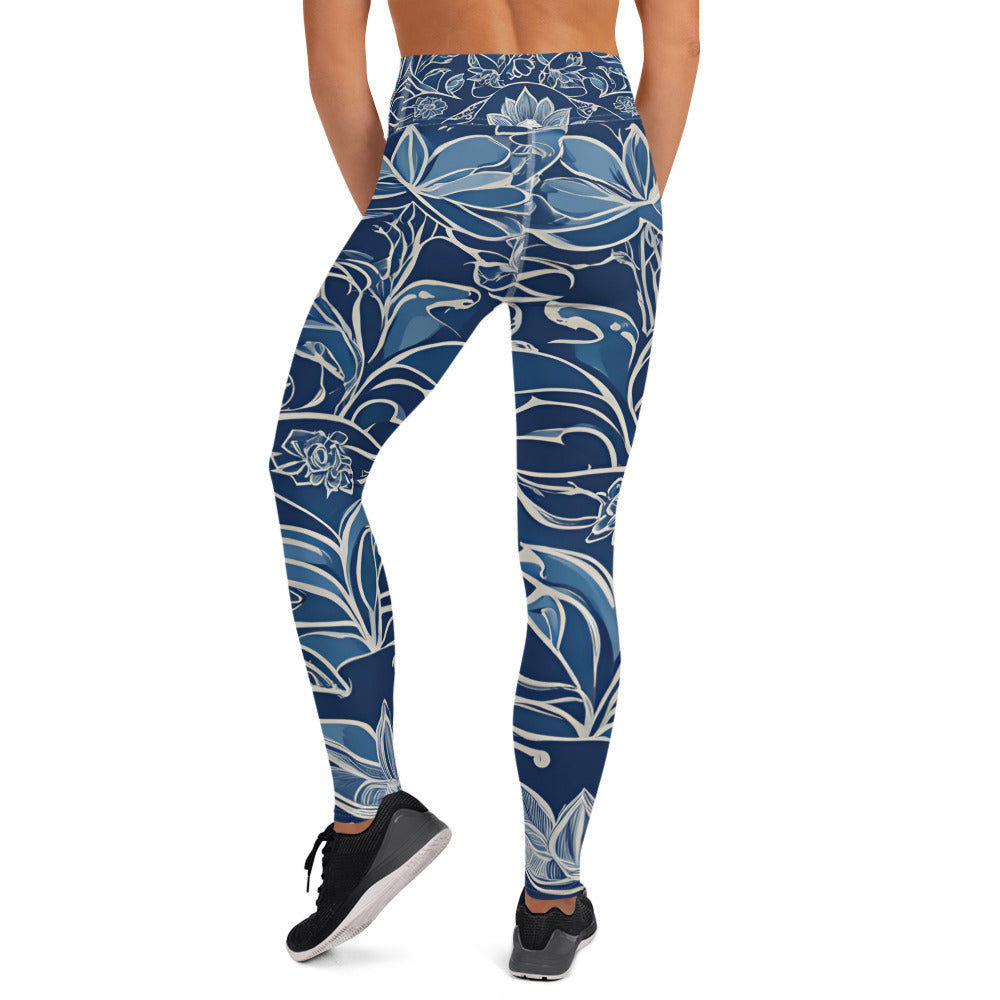 Lotus Flower Yoga Leggings