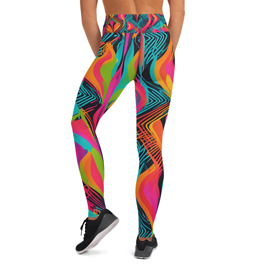 Funky Retro Yoga Leggings