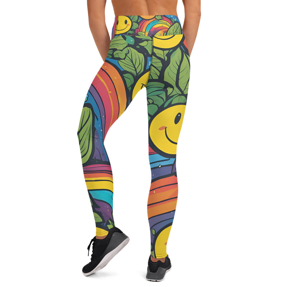 Sunshine and Rainbow Yoga Leggings