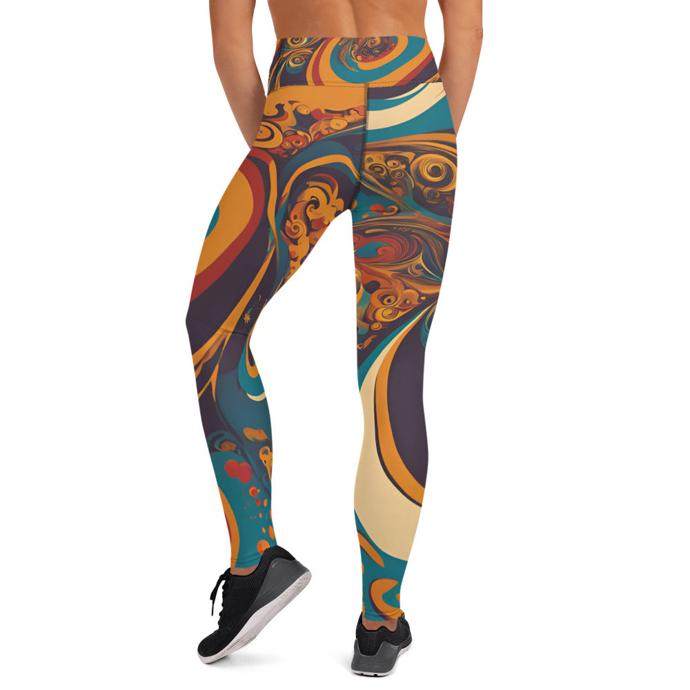 Color Swirl Yoga Leggings