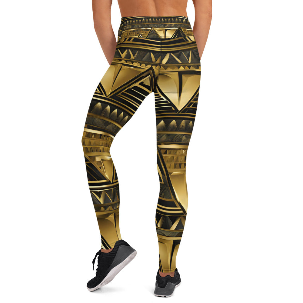 Pyramid Gold Yoga Leggings