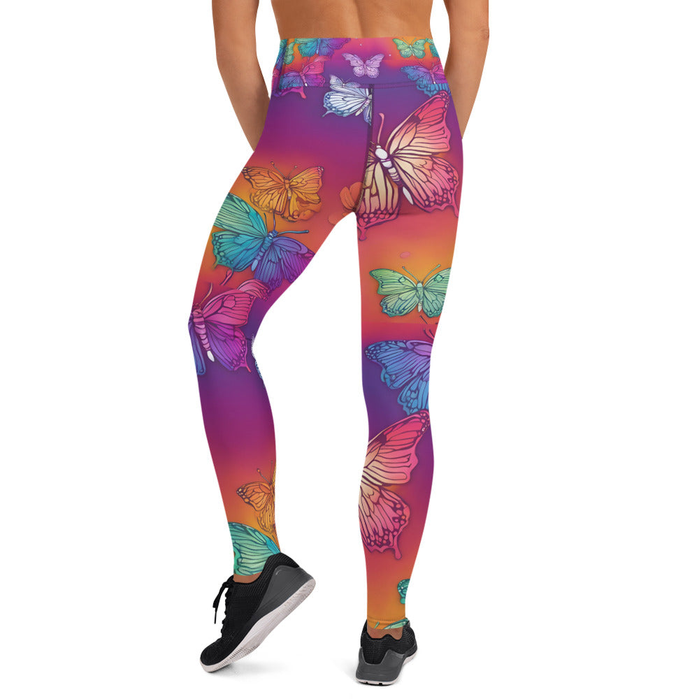 Ombre Butterfly Yoga Leggings