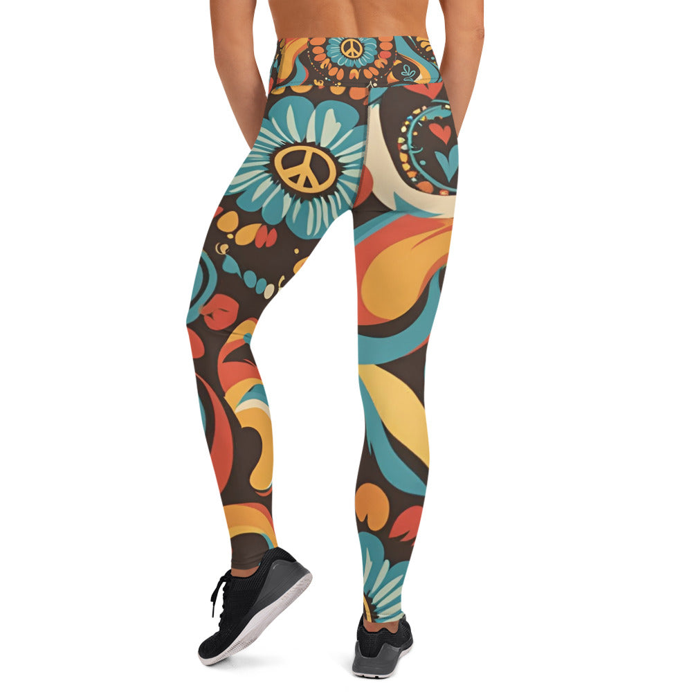 Peace and Love Yoga Leggings