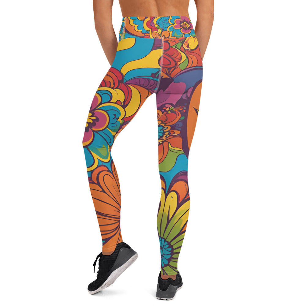 Psychedelic Flower Yoga Leggings