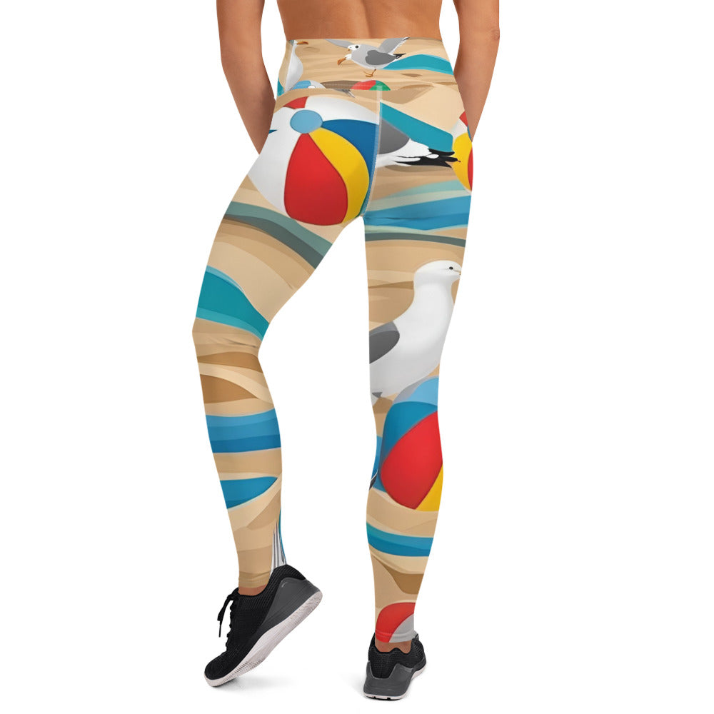 Beach themed Yoga Leggings