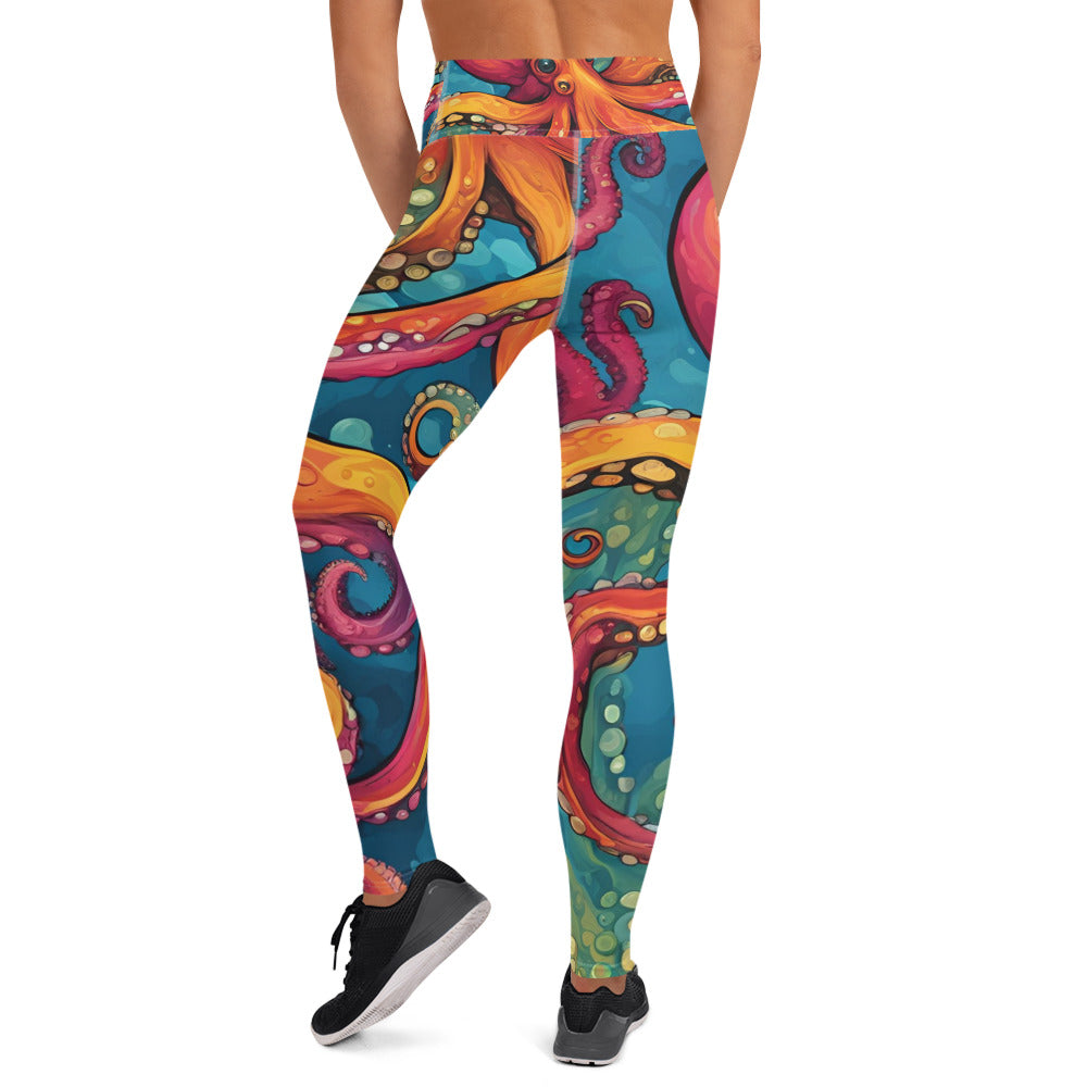 Electric octopus Yoga Leggings