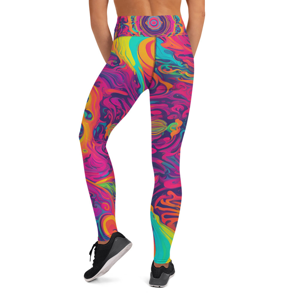 Neon Color Explosion Yoga Leggings