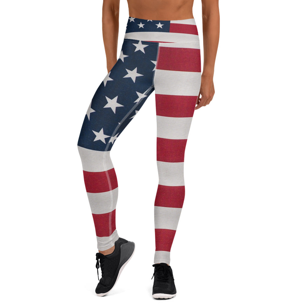 American Flag Yoga Leggings