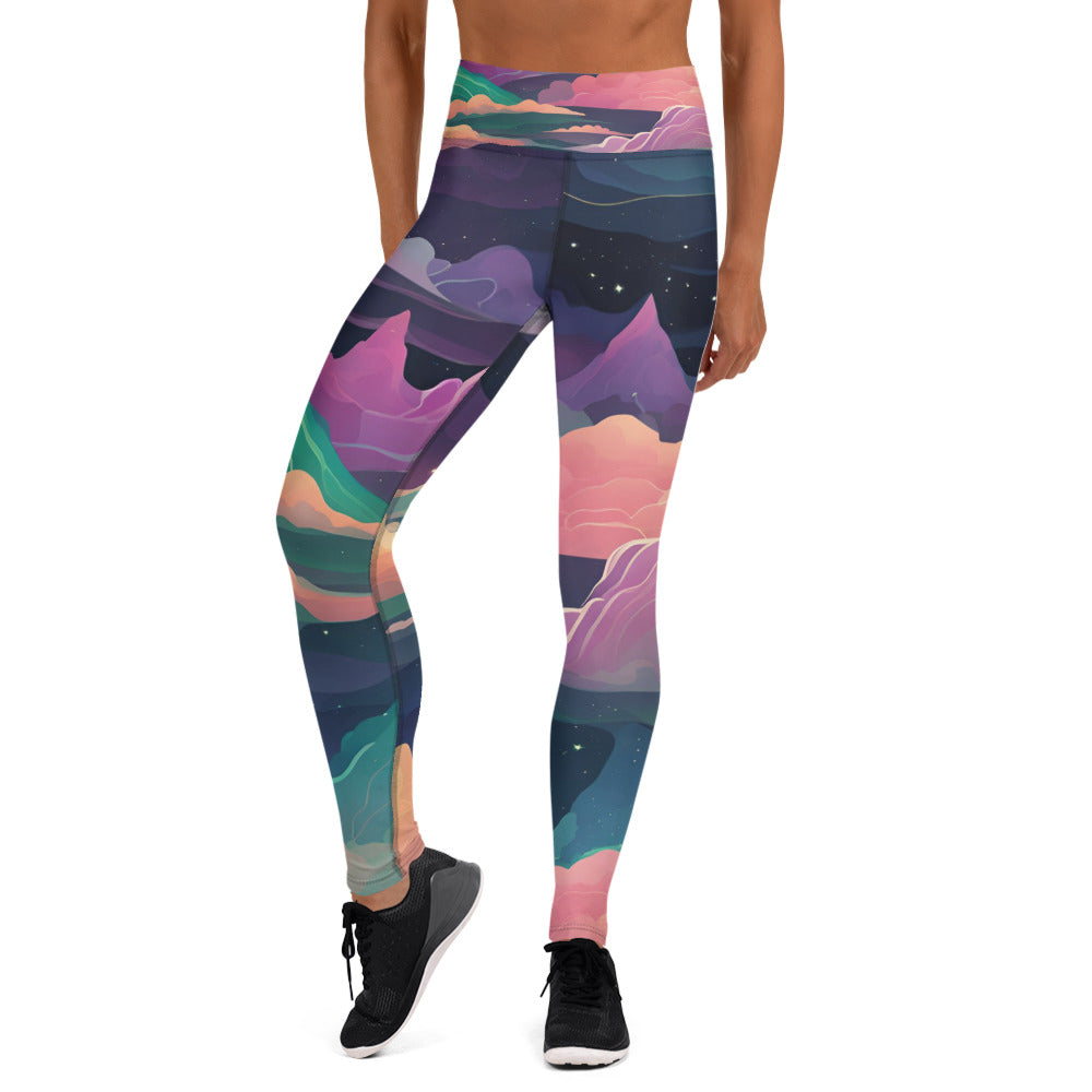 Colorful Mountain Yoga Leggings