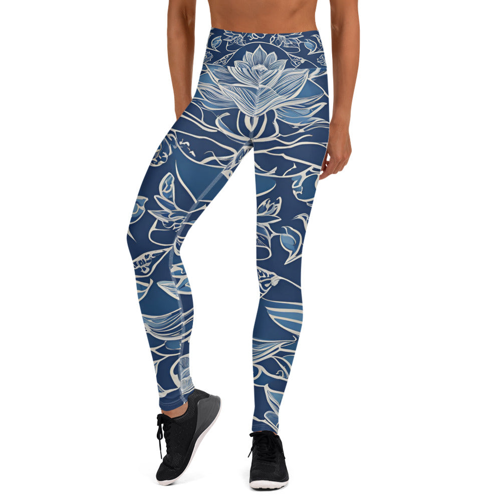 Lotus Flower Yoga Leggings