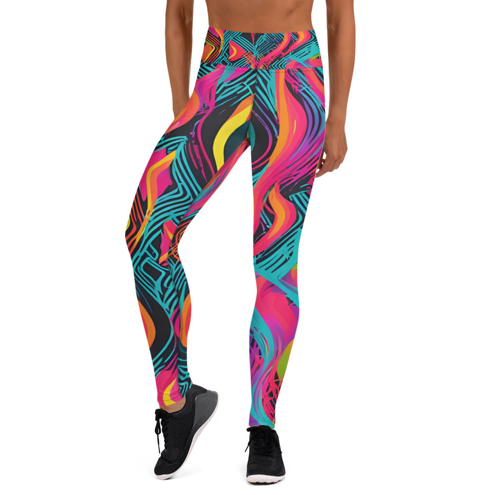 Funky Retro Yoga Leggings