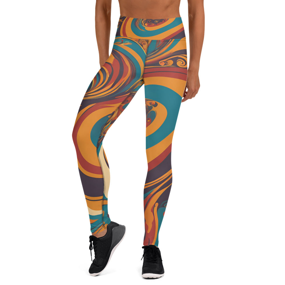 Color Swirl Yoga Leggings