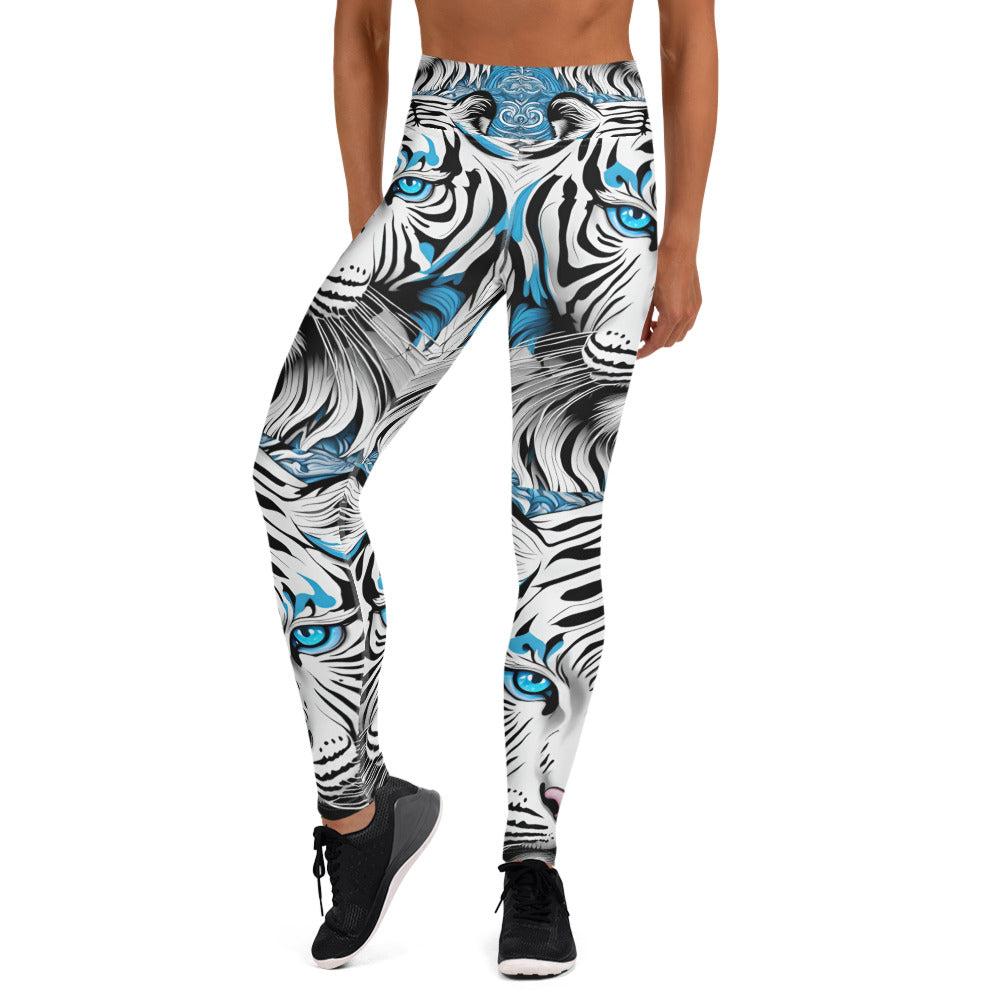 White Tiger Yoga Leggings