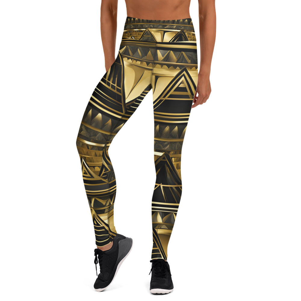 Pyramid Gold Yoga Leggings