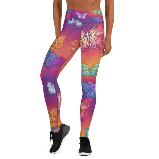 Ombre Butterfly Yoga Leggings