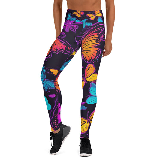 Electric Butterfly Yoga Leggings