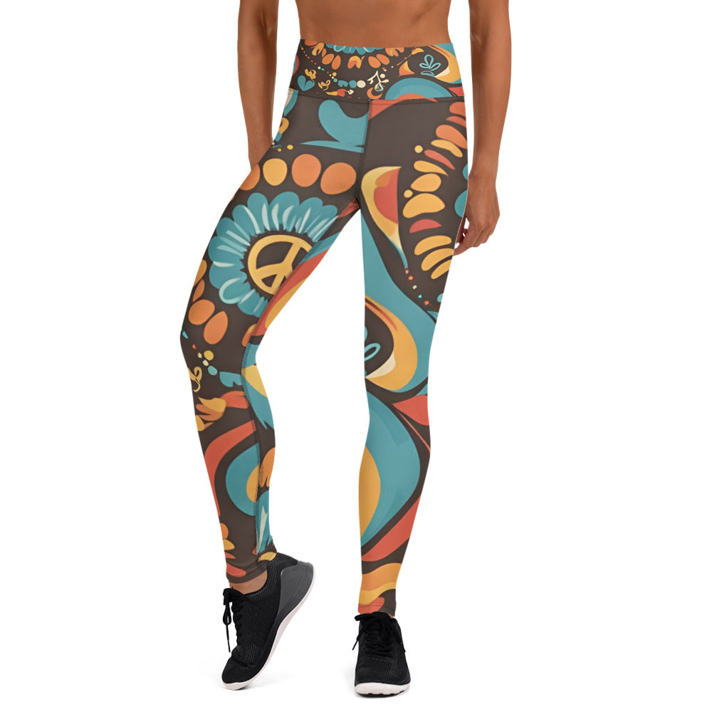 Peace and Love Yoga Leggings