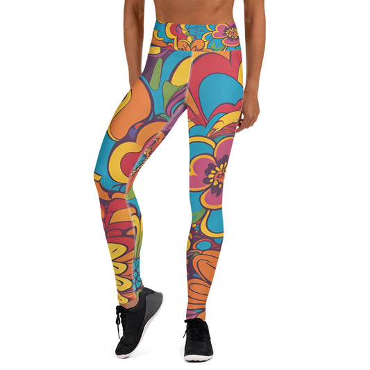 Psychedelic Flower Yoga Leggings