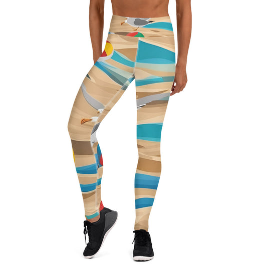 Beach themed Yoga Leggings