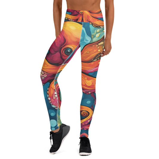 Electric octopus Yoga Leggings