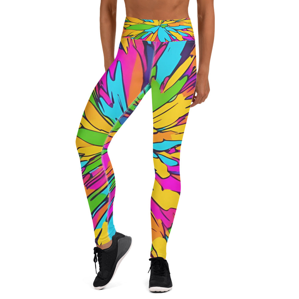 Neon Color Explosion Yoga Leggings