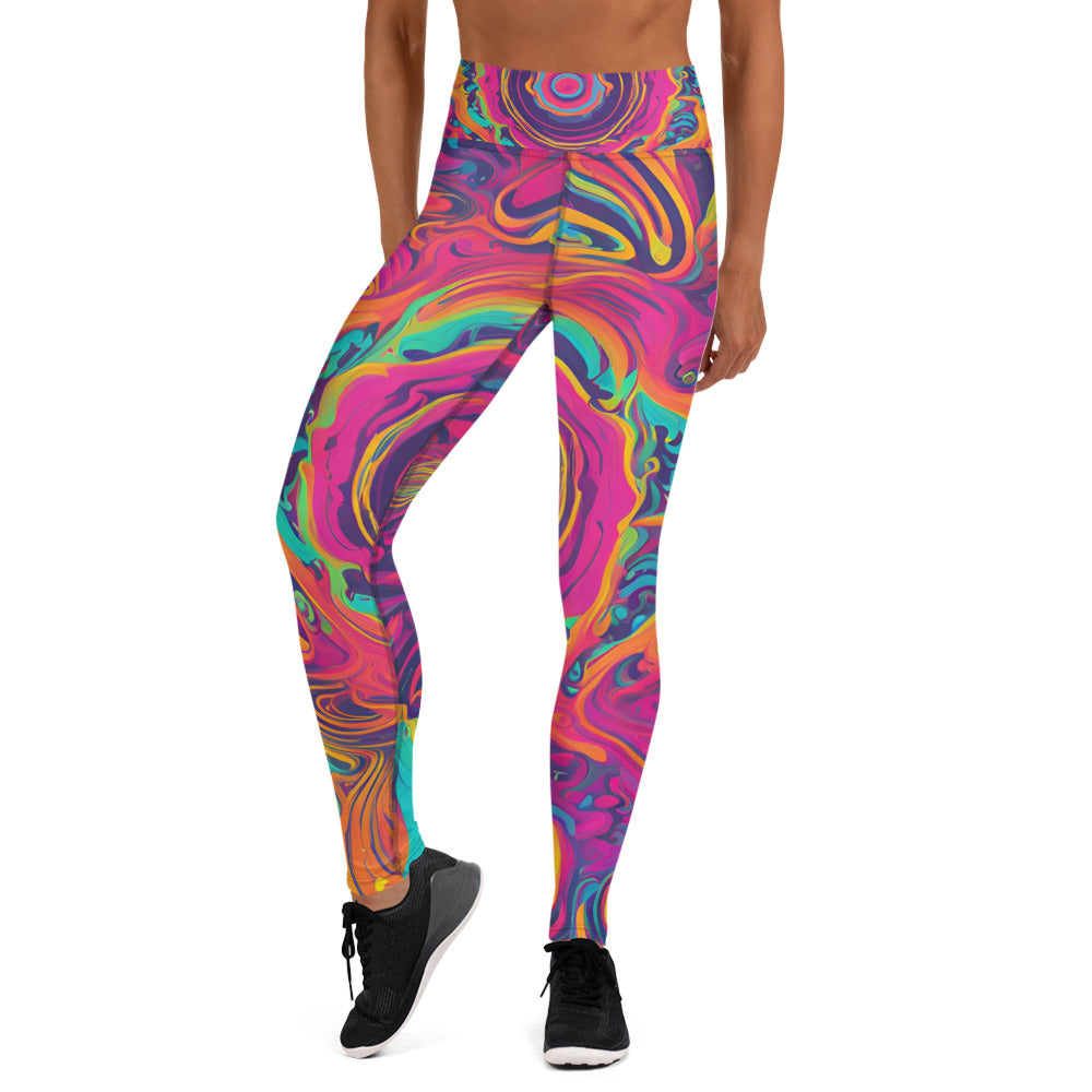 Neon Color Explosion Yoga Leggings