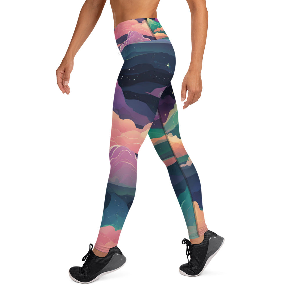 Colorful Mountain Yoga Leggings