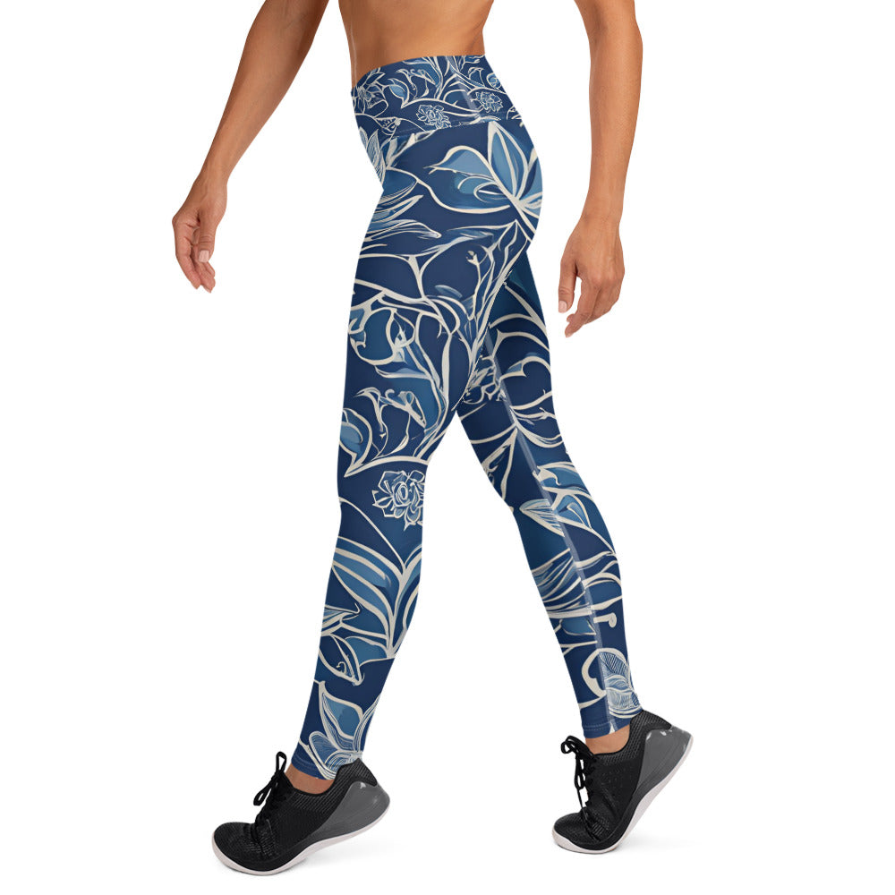 Lotus Flower Yoga Leggings