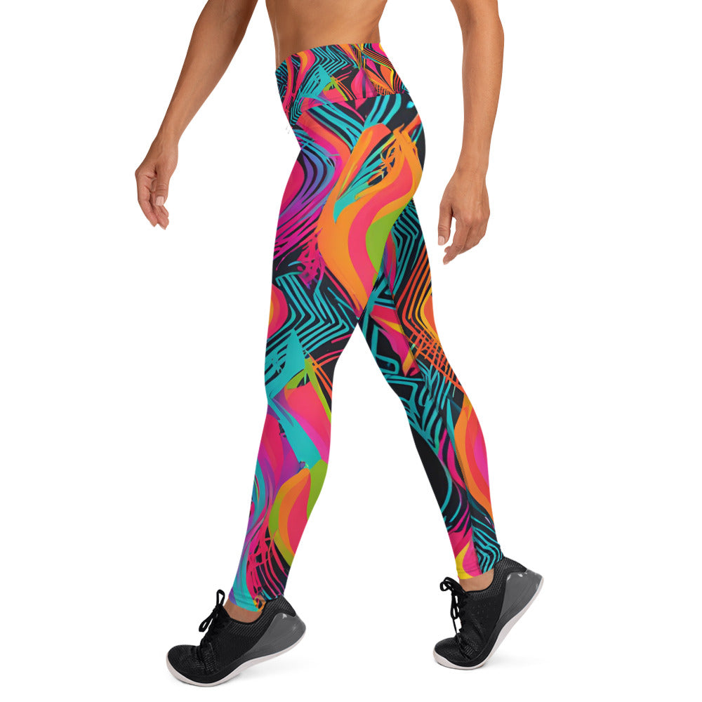 Funky Retro Yoga Leggings