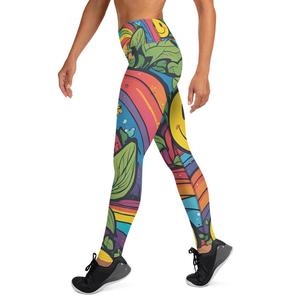 Sunshine and Rainbow Yoga Leggings