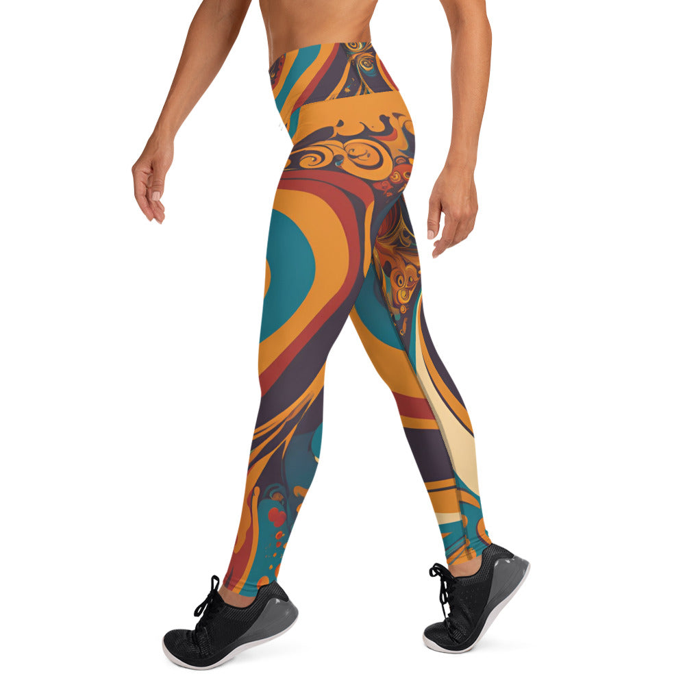 Color Swirl Yoga Leggings