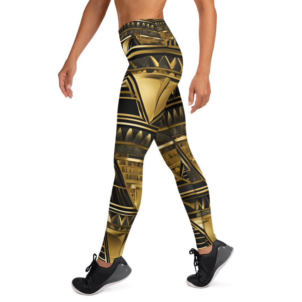 Pyramid Gold Yoga Leggings