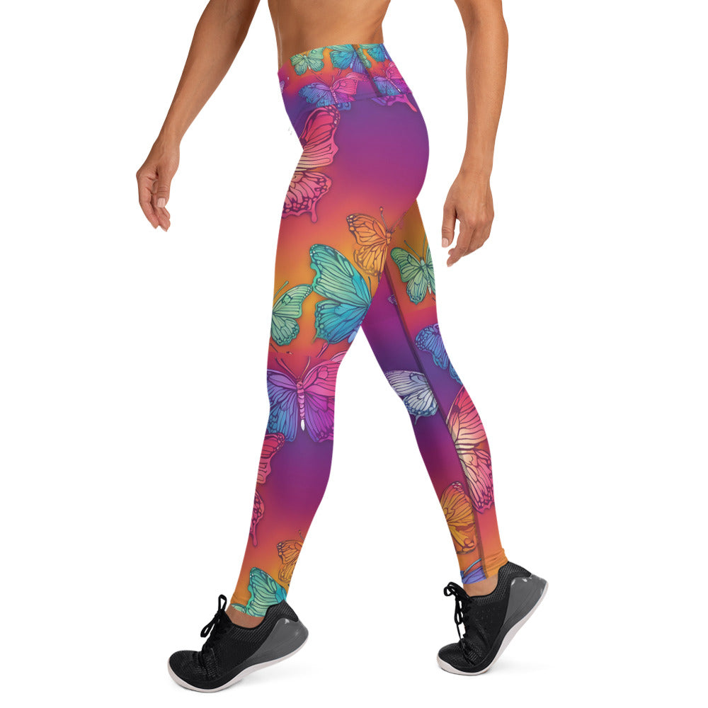 Ombre Butterfly Yoga Leggings