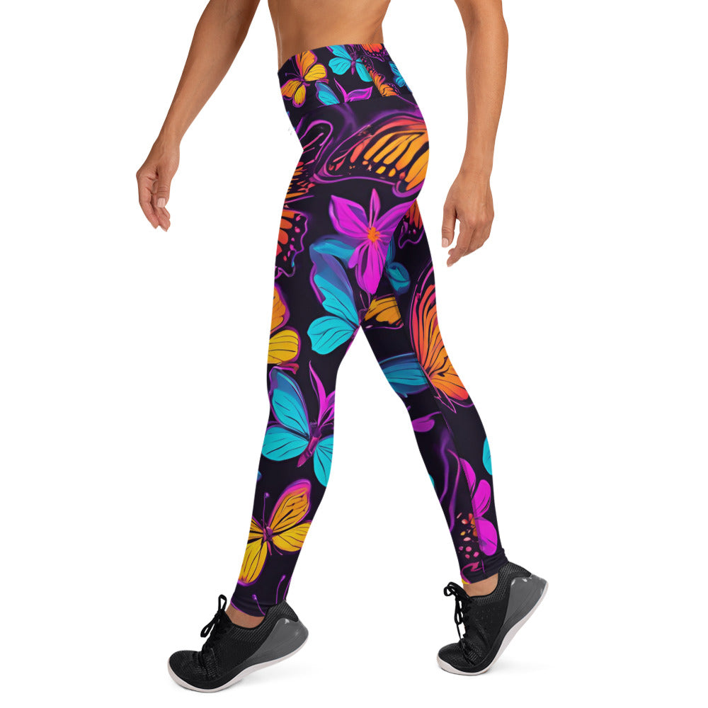 Electric Butterfly Yoga Leggings