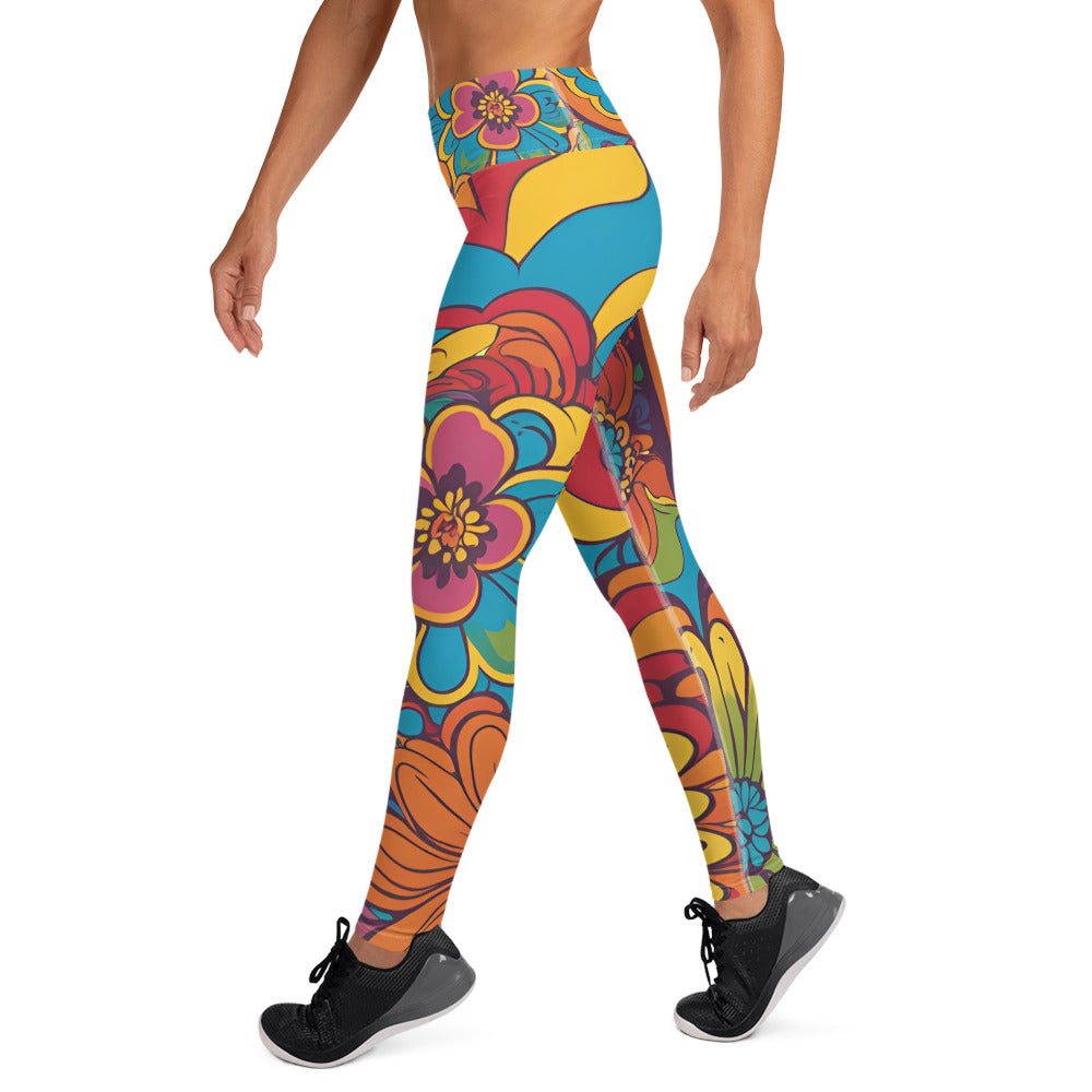 Psychedelic Flower Yoga Leggings