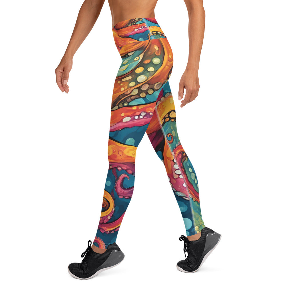 Electric octopus Yoga Leggings