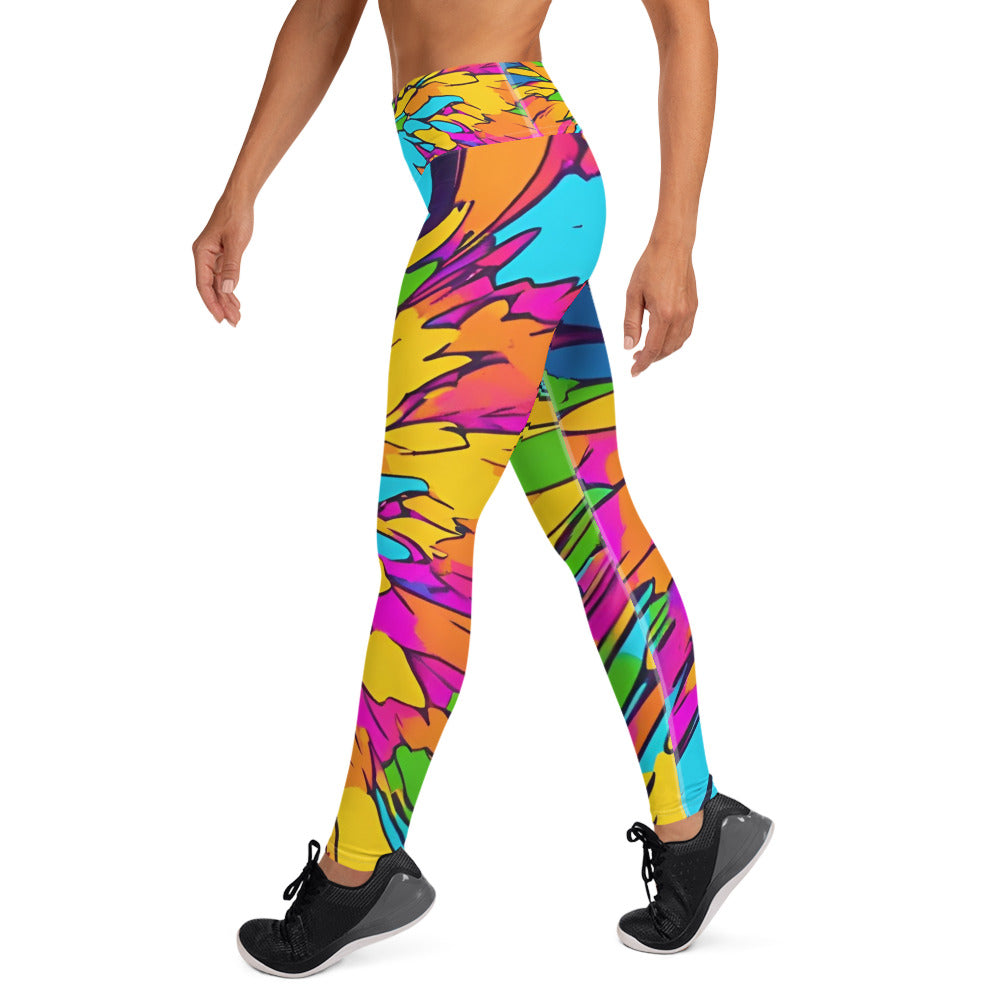 Neon Color Explosion Yoga Leggings