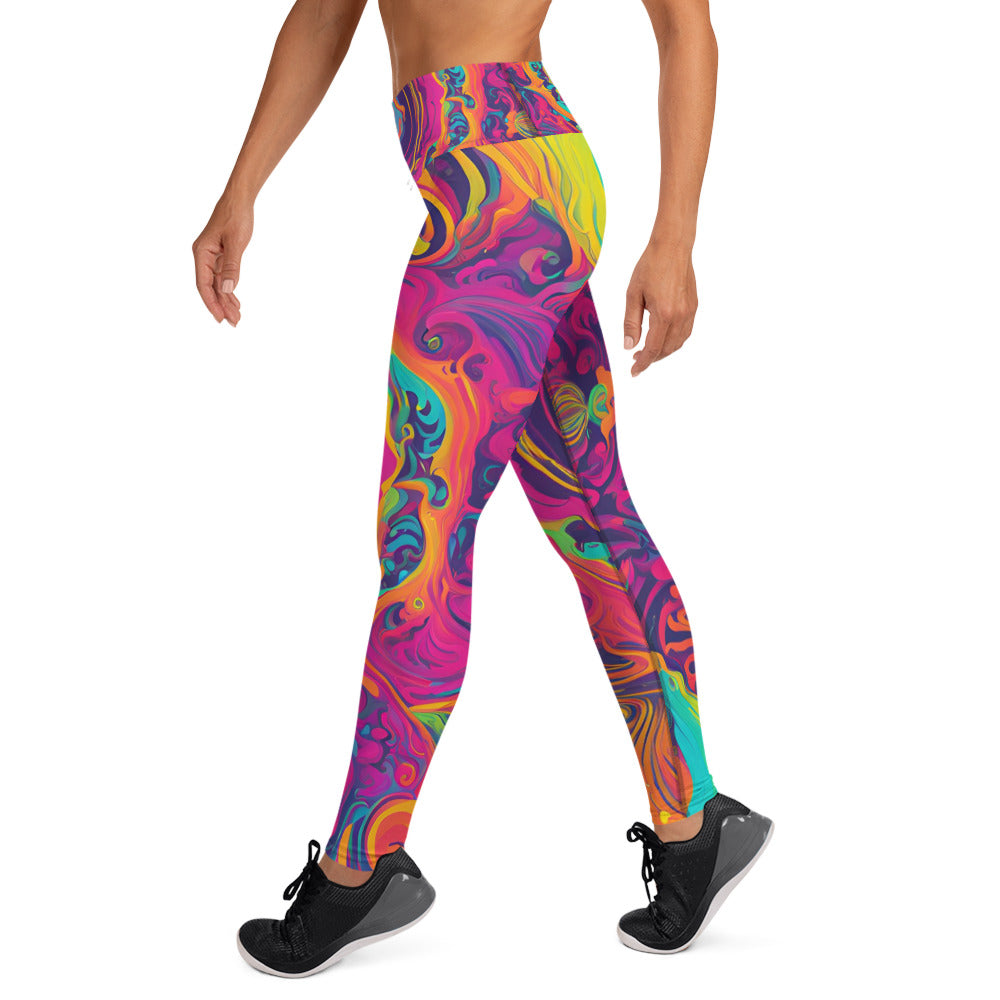 Neon Color Explosion Yoga Leggings