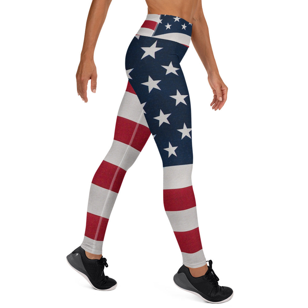 American Flag Yoga Leggings