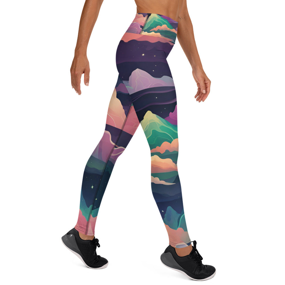 Colorful Mountain Yoga Leggings