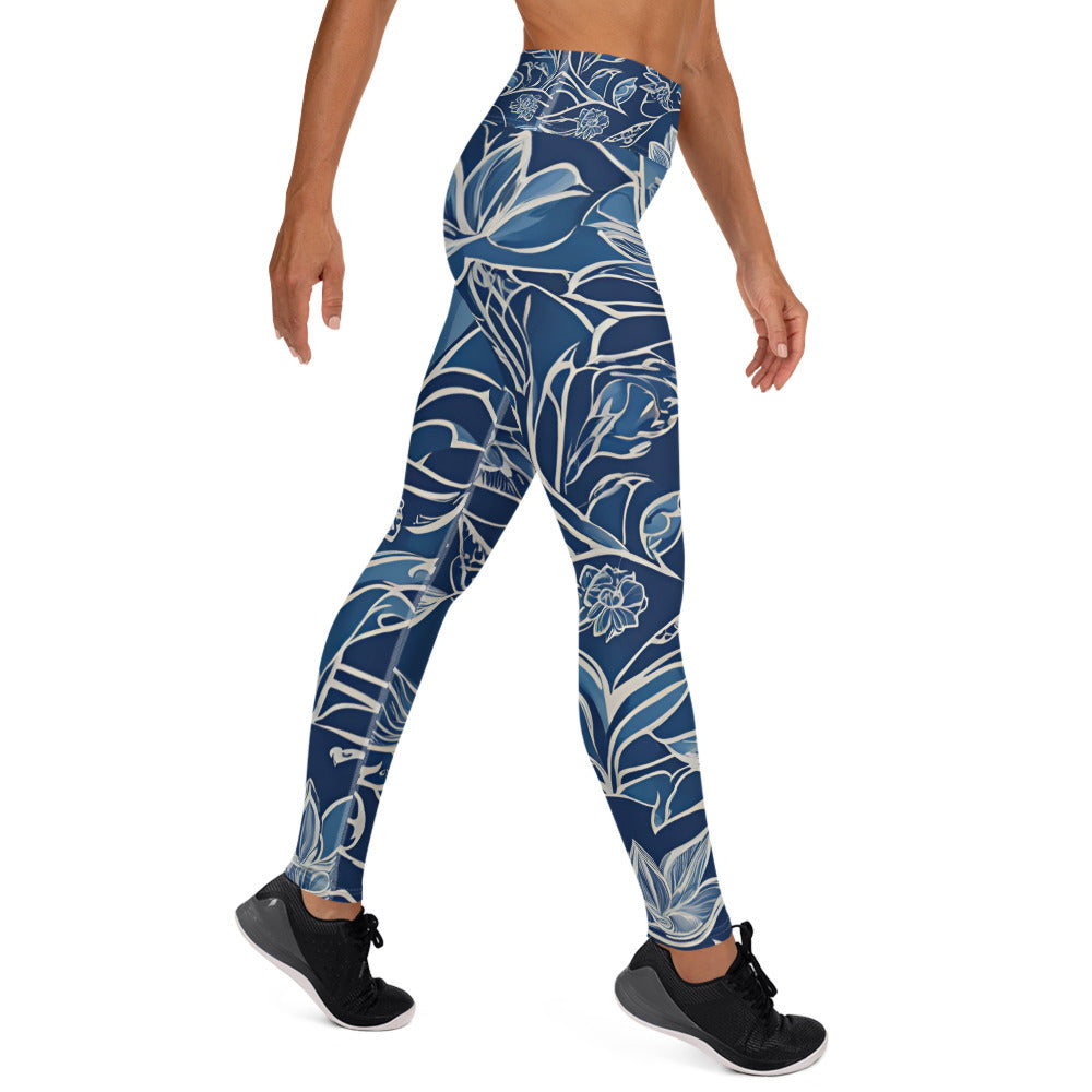 Lotus Flower Yoga Leggings