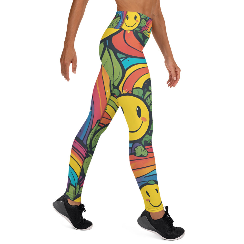 Sunshine and Rainbow Yoga Leggings