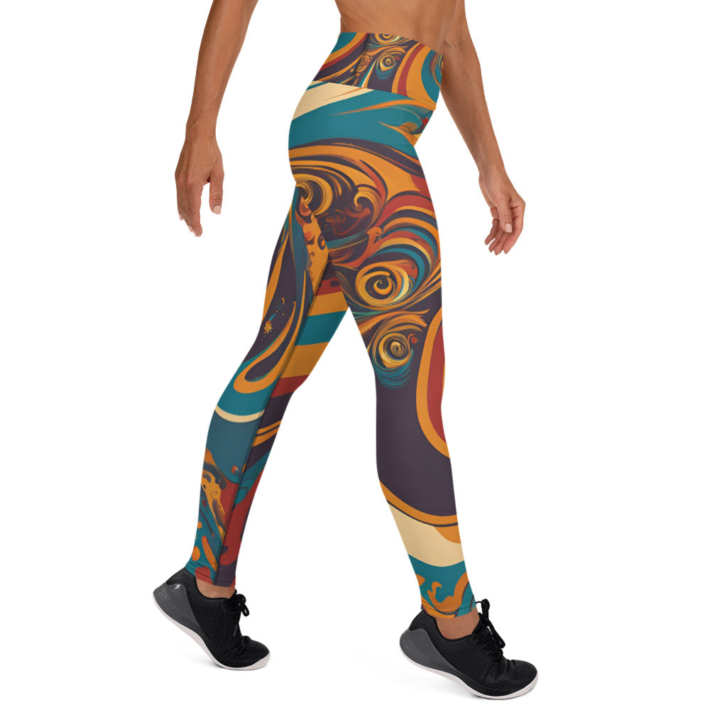 Color Swirl Yoga Leggings