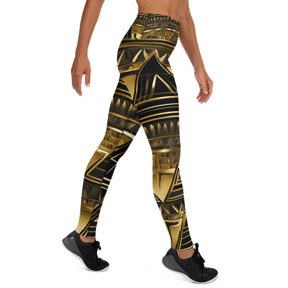 Pyramid Gold Yoga Leggings