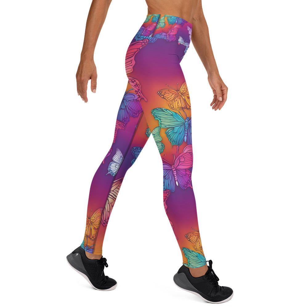 Ombre Butterfly Yoga Leggings