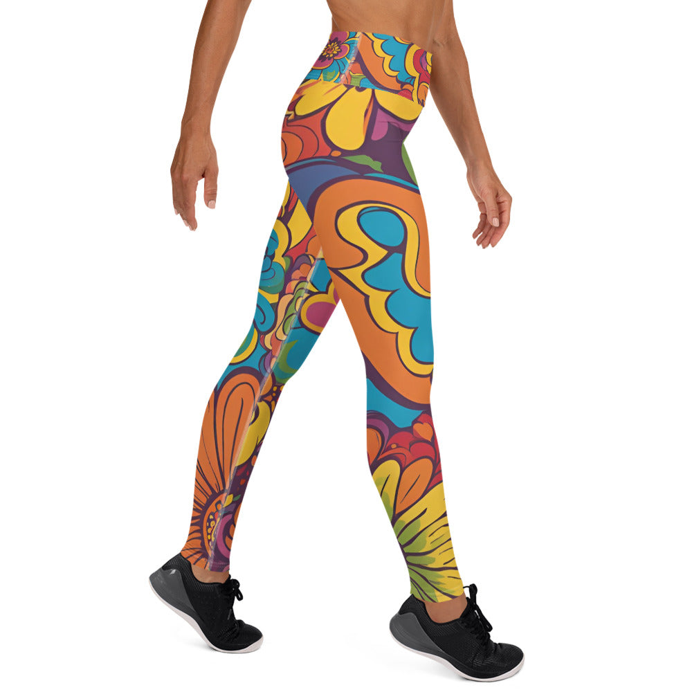 Psychedelic Flower Yoga Leggings