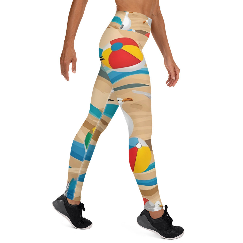 Beach themed Yoga Leggings